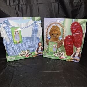 The Wizard of Oz Dorothy Costume Set with Red Shoes